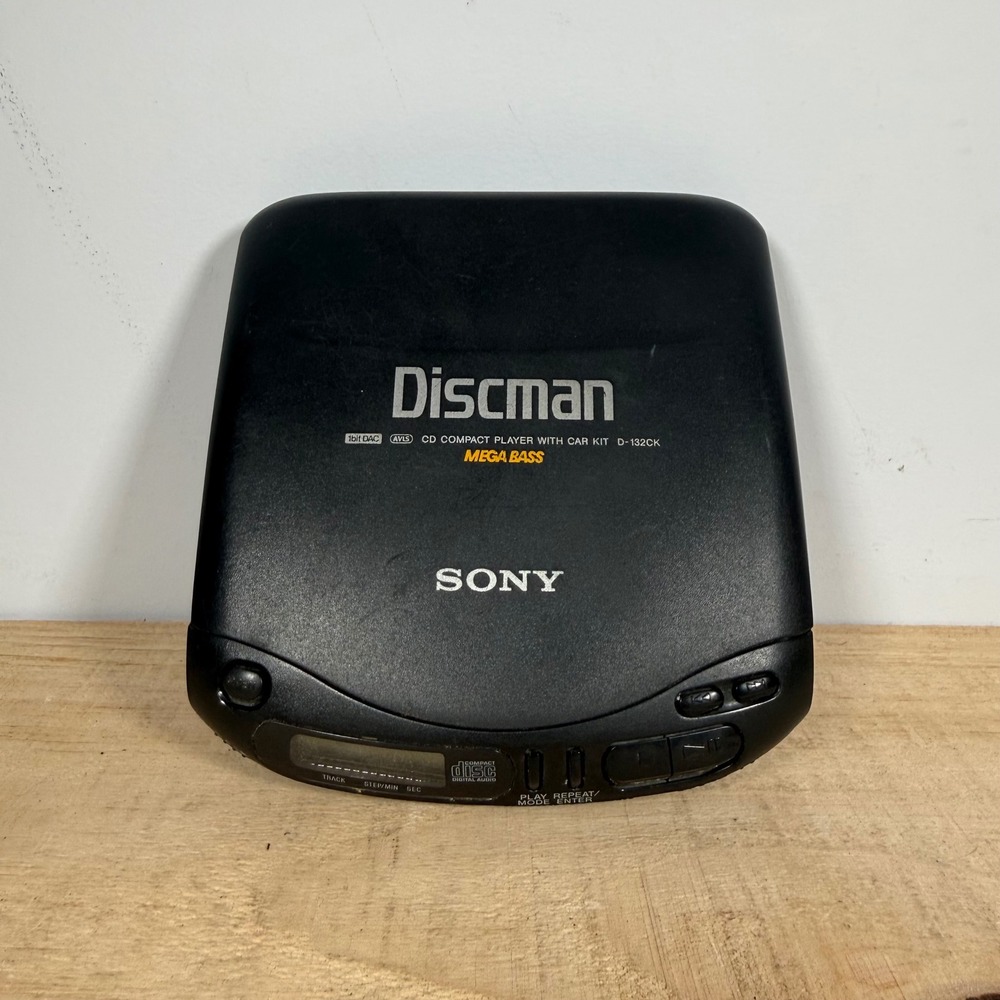 Sony Discman D-132CK CD Player Black Mega Bass Portable Audio Retro Tech